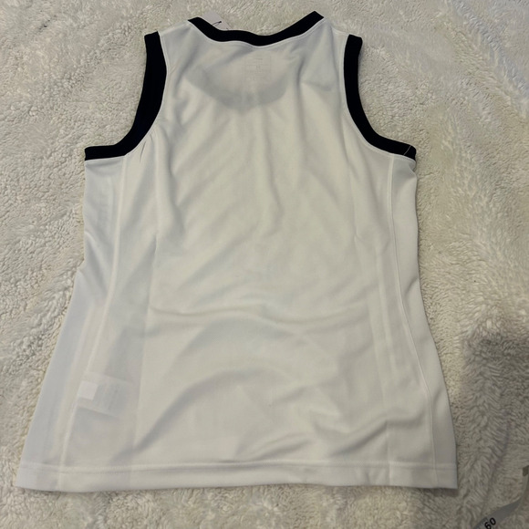 Nike NWT Womens White/Navy Sleeveless Basketball Shirt Size Medium - Picture 2 of 7